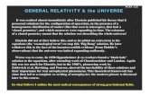 PCES 3.32 GENERAL RELATIVITY & the UNIVERSE