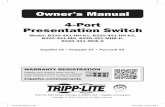 Owner’s Manual 4-Port Presentation Switch