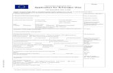 Harmonised application form Application for Schengen Visa