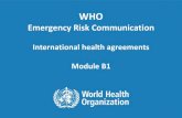 Module B1 WHO Emergency Risk Communication
