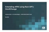 Extending APM using Rest API's DevXChange