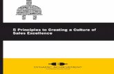 5 Principles to Creating a Culture of Sales Excellence