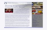 December 2018 Volume 5 Mining Engineering s Department News