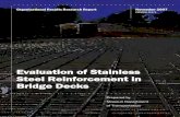 Evaluation of Stainless Steel Reinforcement in Bridge Decks