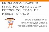 FROM Pre-Service to Practice: What Every Preschool Teacher ...