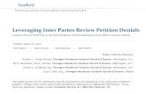 Leveraging Inter Partes Review Petition Denials