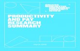 PRODUCTIVITY AND PAY RESEARCH SUMMARY