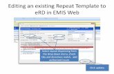 Editing an existing Repeat Template to eRD in EMIS Web