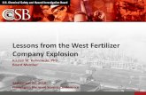 Lessons from the West Fertilizer Company Explosion