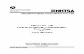 FMVSS No. 150 Vehicle-To-Vehicle Communication Technology ...