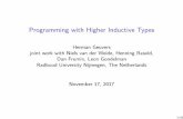 Programming with Higher Inductive Types