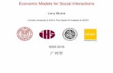 Economic Models for Social Interactions