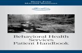 Behavioral Health Services Patient Handbook