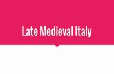 Late Medieval Italy - Houston Community College
