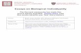 Essays on Biological Individuality