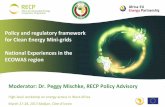 Policy and regulatory framework for Clean Energy Mini ...