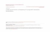 A Risk Assessment on Raspberry PI using NIST Standards