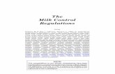 Milk Control Regulations