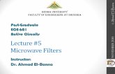 Lecture #5 Microwave Filters 2014