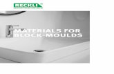 MATERIALS FOR BLOCK-MOULDS - RECKLI