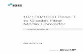 10/100/1000 Base-T to Gigabit Fiber Media Converter