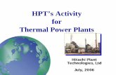 HPT’s Activity for Thermal Power Plants