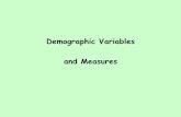 Demographic Variables and Measures