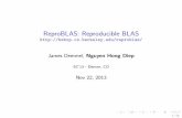 ReproBLAS: Reproducible BLAS - bebop.cs.berkeley.edu