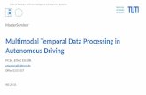 Multimodal Temporal Data Processing in Autonomous Driving