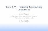 ECE 574 { Cluster Computing Lecture 19