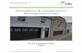 Demolition Construction Management Plan