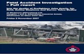 Fatal Accident Investigation – Full report