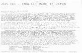 Japlish - English Made In Japan - Digital Commons