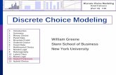 Discrete Choice Modeling - New York University