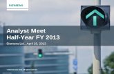 Analyst Meet Half-Year FY 2013 - assets.new.siemens.com