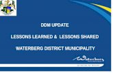 DDM UPDATE LESSONS LEARNED & LESSONS SHARED …