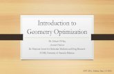 Introduction to Geometry Optimization