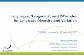 Languages, ‘Languoids’, and ISO-codes for Language ...
