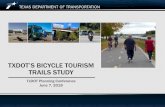TXDOT’S BICYCLE TOURISM TRAILS STUDY