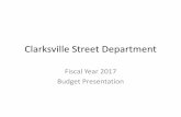 Fiscal Year 2017 Budget Presentation