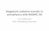 Diagnostic radiative transfer in astrophysics with RADMC-3D