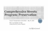 Comprehensive Streets Program Preview