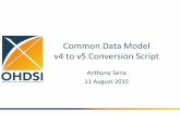 Common Data Model v4 to v5 Conversion Script - OHDSI