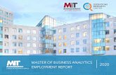 MASTER OF BUSINESS ANALYTICS 2020 EMPLOYMENT REPORT