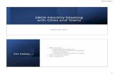 SBOA Monthly Meeting with Cities and Towns