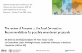 The review of Annexes to the Basel Convention ...