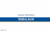 Investor Information - Federal Bank