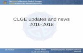 CLGE updates and news 2016-2018 - EuroGeographics