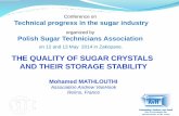 THE QUALITY OF SUGAR CRYSTALS AND THEIR STORAGE …