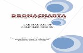 LAB MANUAL OF COMPILER DESIGN - Dronacharya